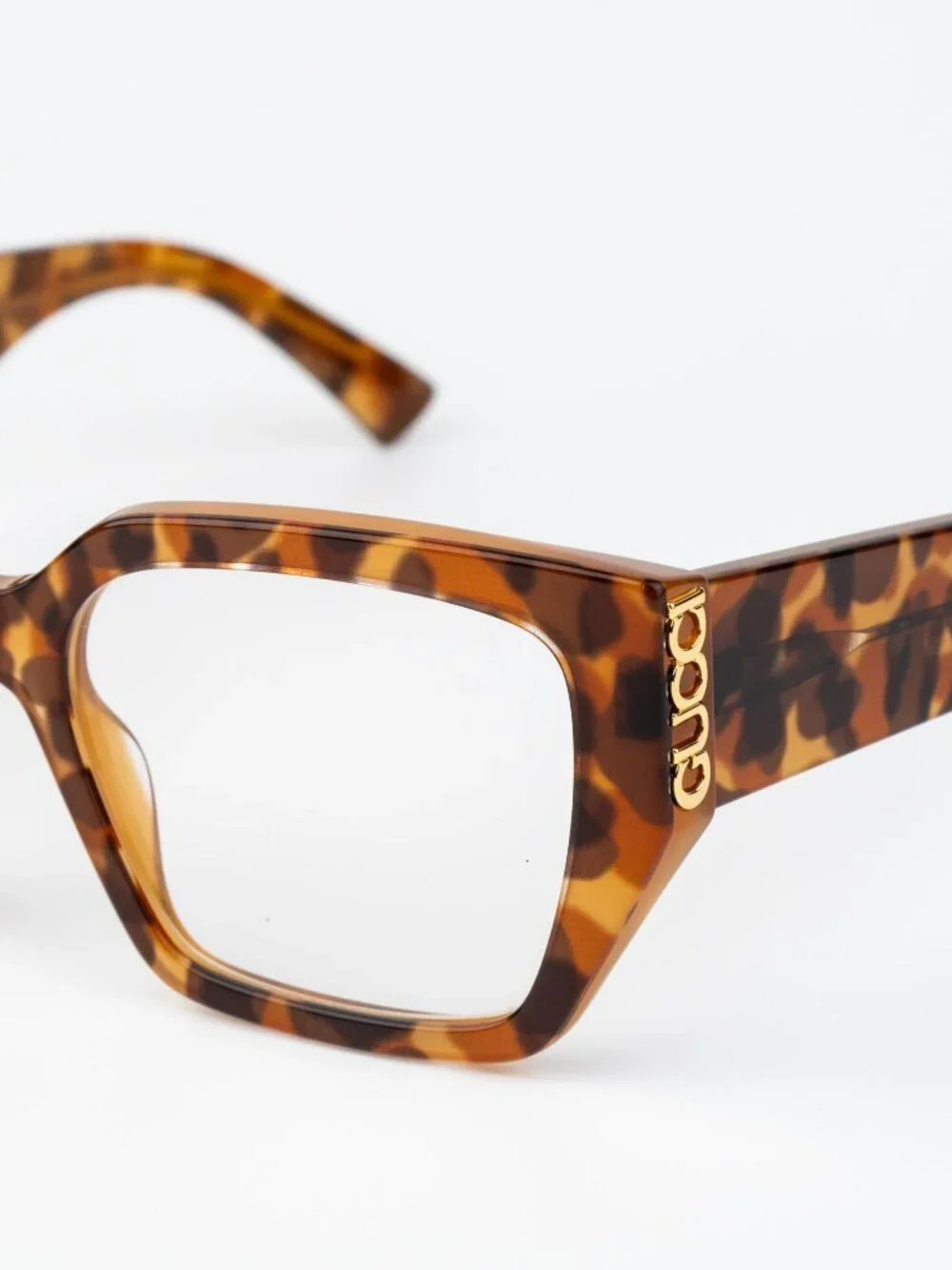 Gucci Women Eyeglasses Havana Square GG2042O 004 NEW AUTHENTIC